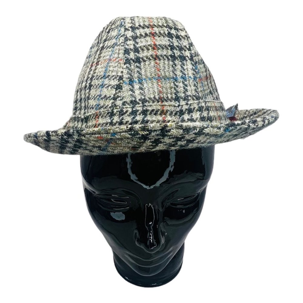 Donegal Handwoven Vintage Irish Tweed Wool Fedora Style Hat Size 7 1/8 EUC